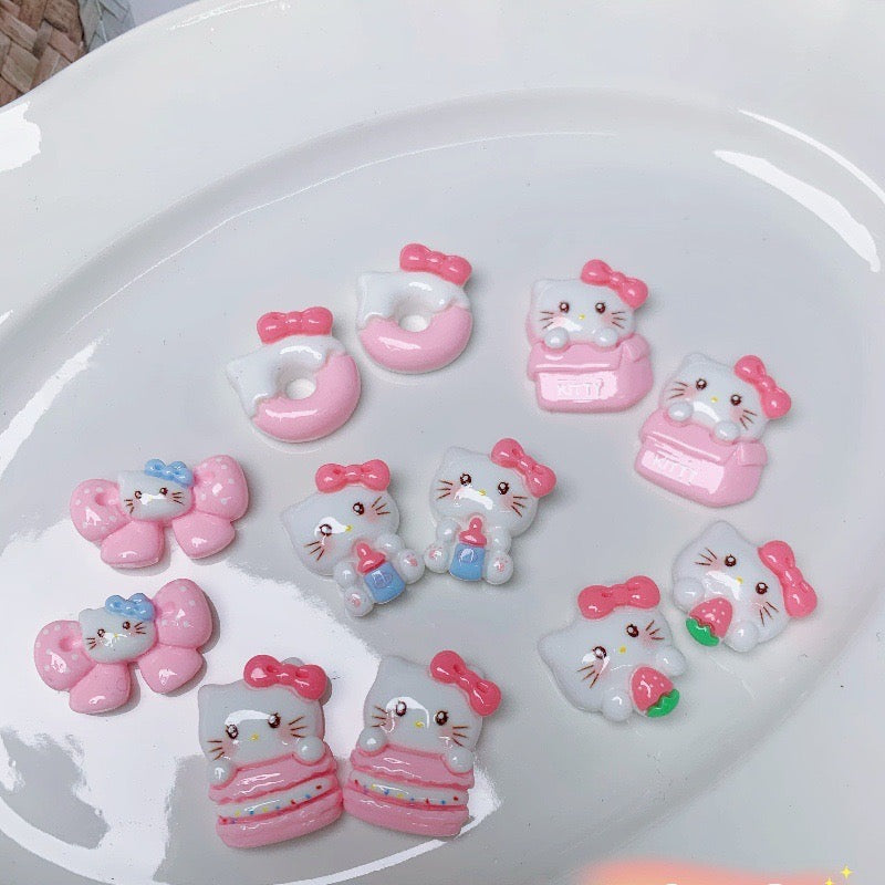 Kitty Pink Deco Charms (10pcs)